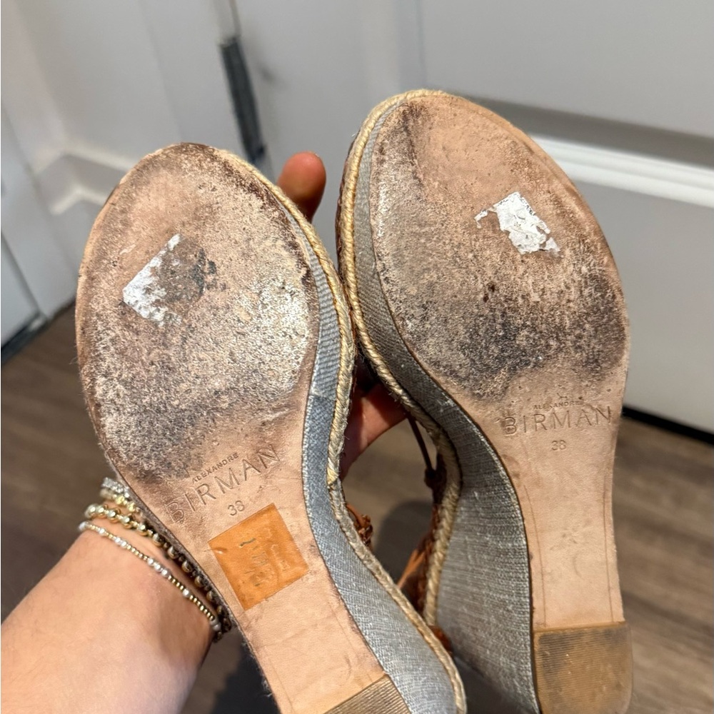 Alexandre Birman Python Leather Wedge Ankle Wrap … - image 6